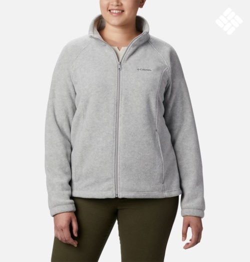 Columbia Benton Springs Full Zip Jakke Dame Lyse Grå | Plus Size 03126X